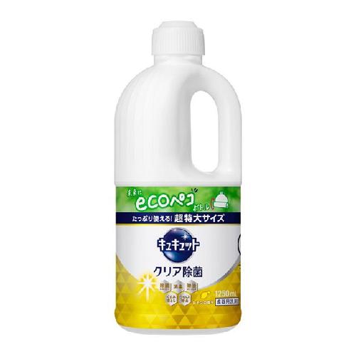 Kao Cucute Clear Antibacterial Dish Soap Lemon Refill 1250ml