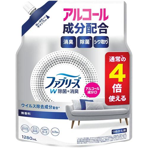 P&G Febreze W Disinfectant Deodorant Fabric Spray Green Tea Refill 1280ml