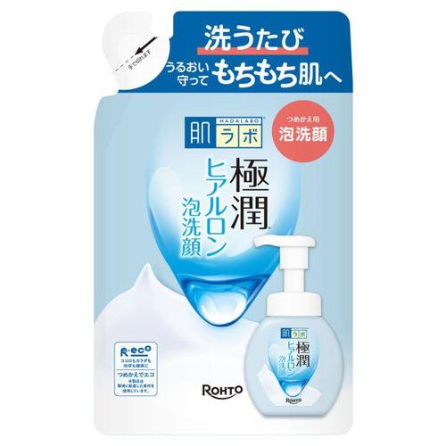 Rohto Hada Labo Gokujun Hyaluronic Foam Face Wash Refill 140ml