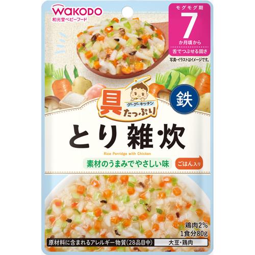 Wakodo Goo Goo โจ๊กไก่สำหรับเด็ก 7 เดือน 80g
